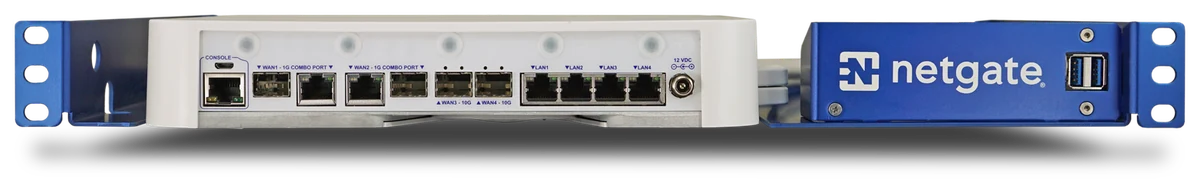 Netgate 8200 rack-mounted front