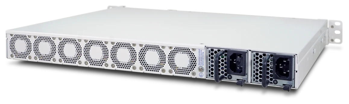 Netgate 8500 rear — dual hot-swap PSUs